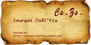Csurgai Zsófia névjegykártya