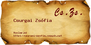 Csurgai Zsófia névjegykártya